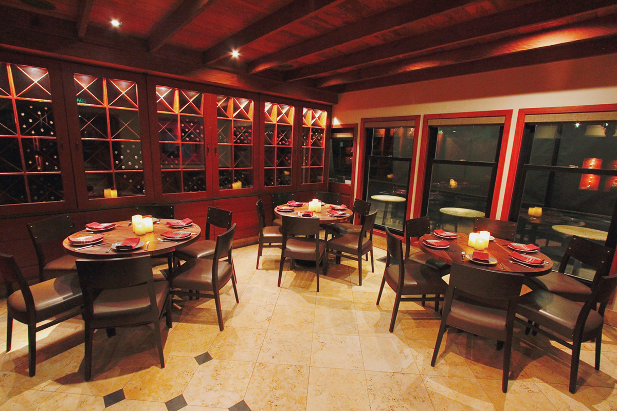 picco wine room, private dining seats up to 18